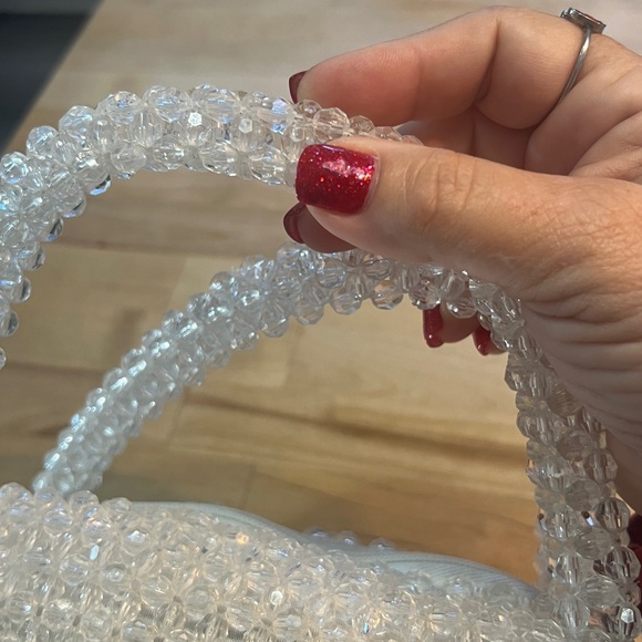 Rita Ora Primark White Woven Acrylic Beaded Bag - Picture 2 of 14